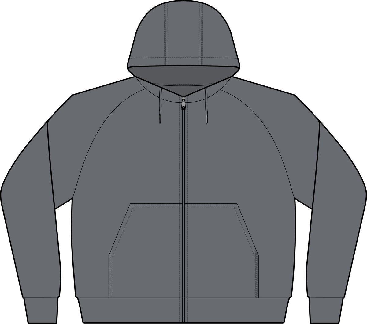 Varsity Fleece Full‑Zip Hooded Jacket — Sport-Wick Performance Zip Hoodie