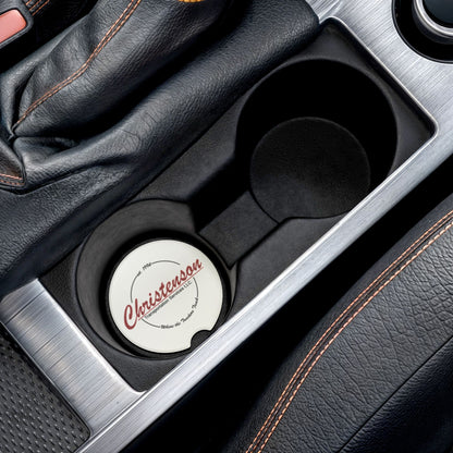 Soapstone Car Coaster — Personalized Christenson Transportation Logo Drink Coaster