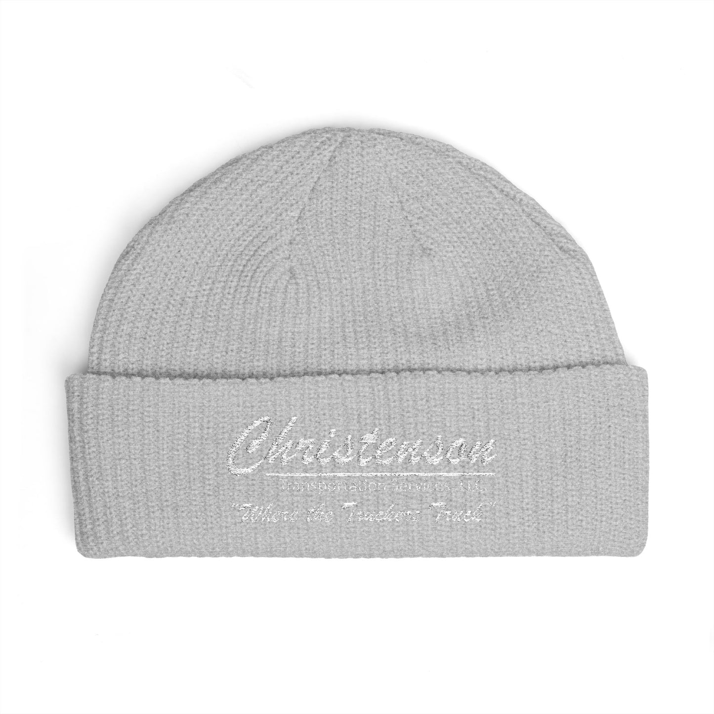 Cuff Beanie — Embroidered 'Christensen Transportation Services' Logo Work Beanie