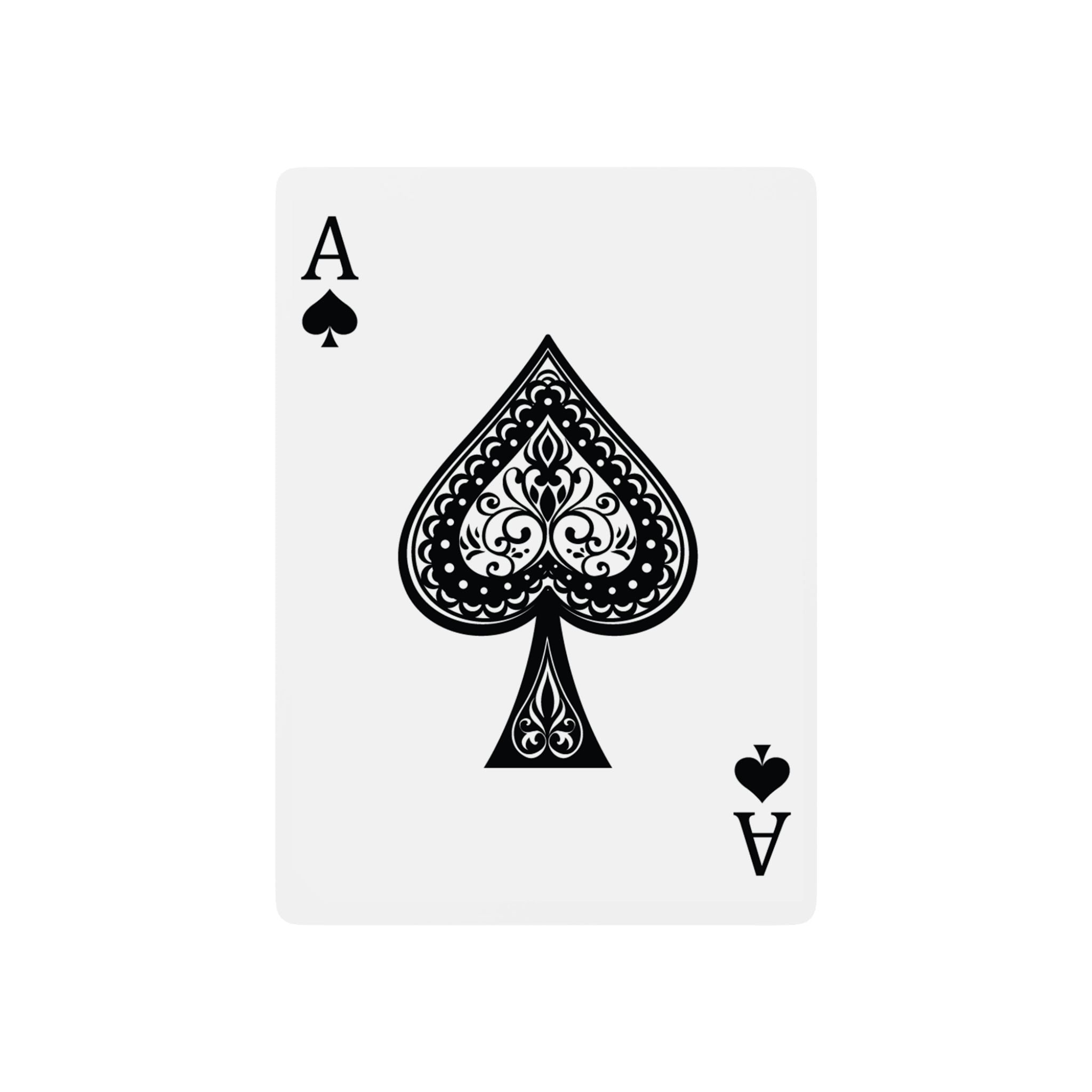 Luxury Poker Playing Cards - Elegant Ace of Spades Design
