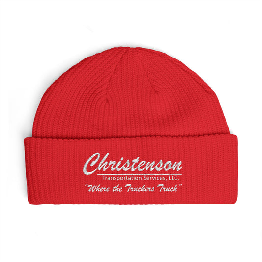 Cuff Beanie — Embroidered 'Christensen Transportation Services' Logo Work Beanie