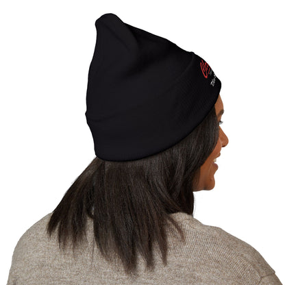 Embroidered 'Christenson' Cuffed Beanie - Personalized Name Knit Hat