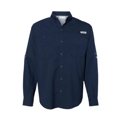 Embroidered Men's Fishing Tamiami Shirt – PFG Performance Button-Up - Dark Colors