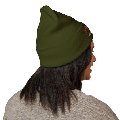 Embroidered 'Christenson' Cuffed Beanie - Personalized Name Knit Hat