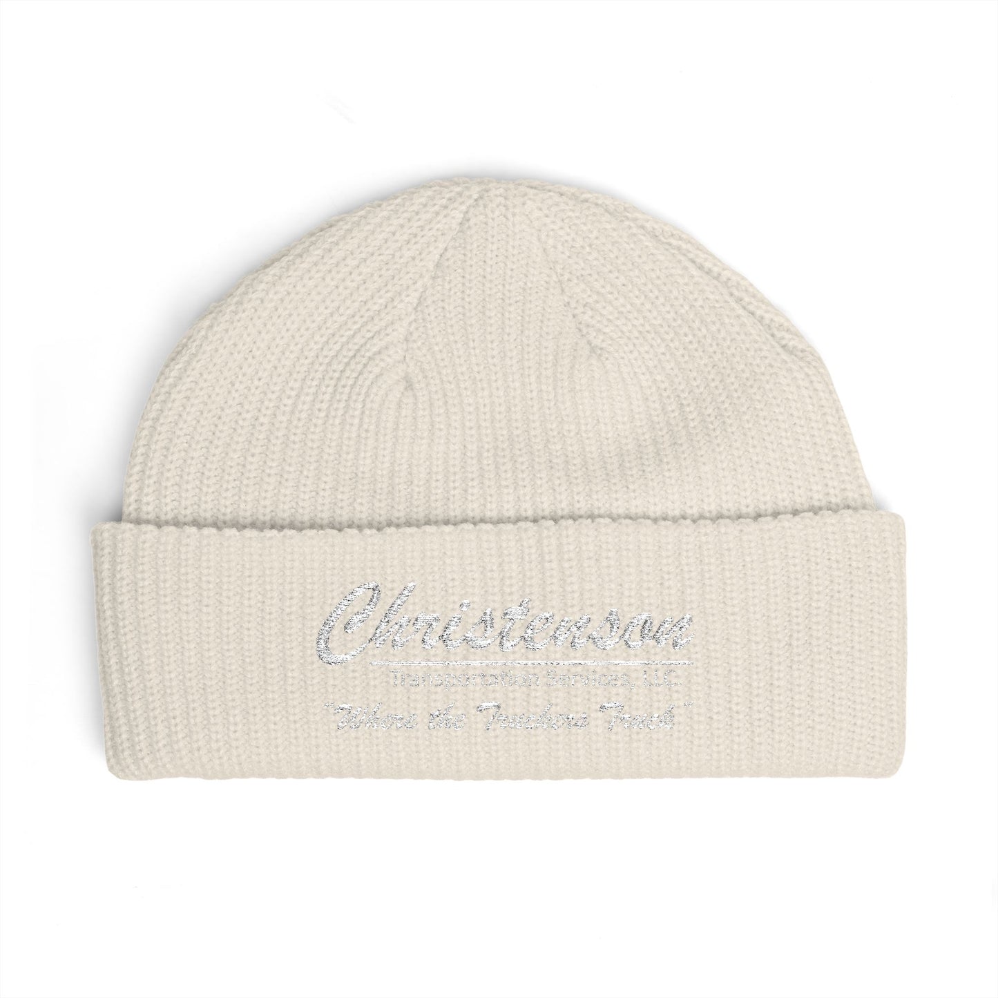 Cuff Beanie — Embroidered 'Christensen Transportation Services' Logo Work Beanie