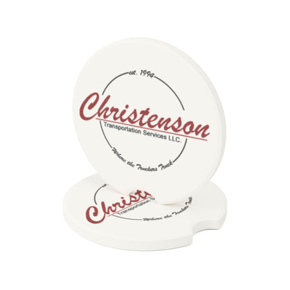 Soapstone Car Coaster — Personalized Christenson Transportation Logo Drink Coaster