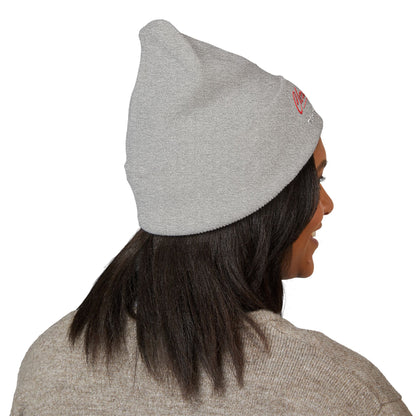 Embroidered 'Christenson' Cuffed Beanie - Personalized Name Knit Hat