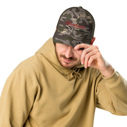 Camouflage trucker hat