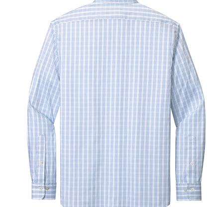 White/ Newport Blue Grid Check - BACK