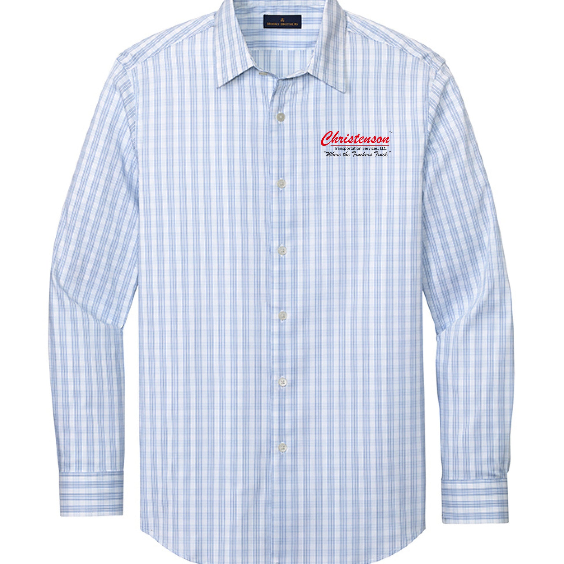 White/ Newport Blue Grid Check - FRONT