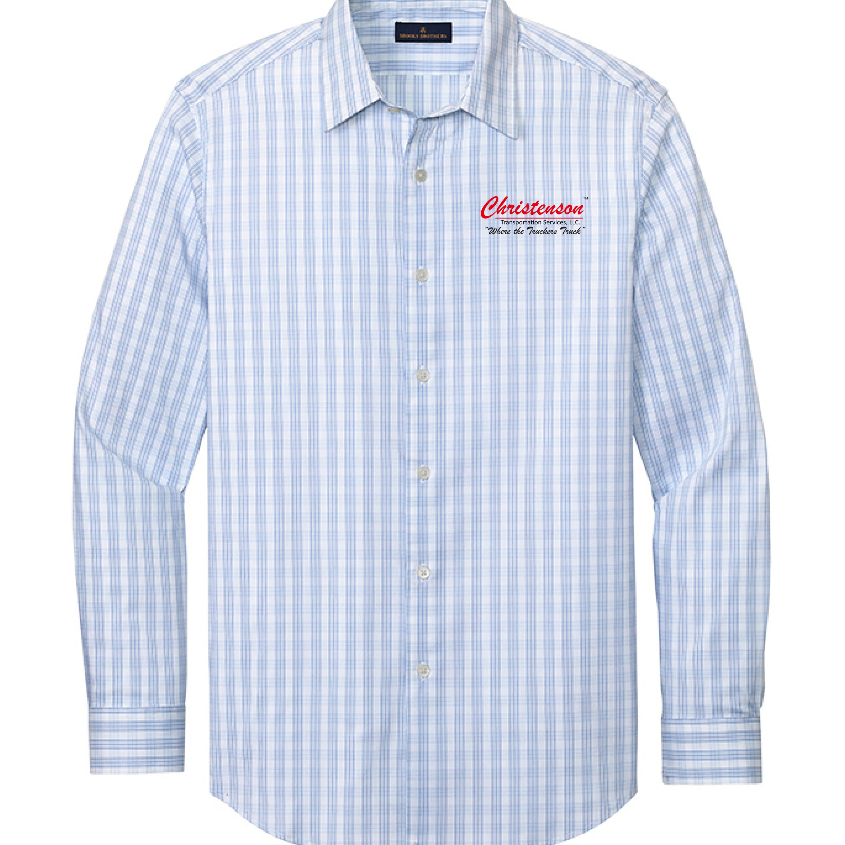 White/ Newport Blue Grid Check - FRONT