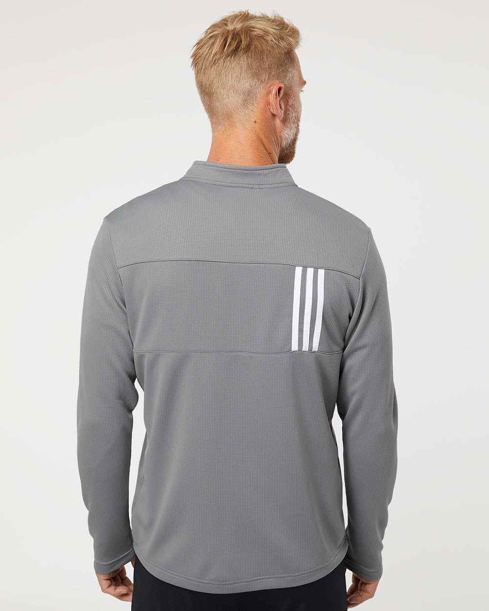 Adidas - 3-Stripes Double Knit Quarter-Zip Pullover - A482
