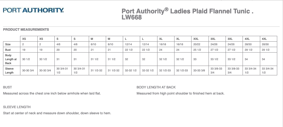 Port Authority® Ladies Plaid Flannel Tunic